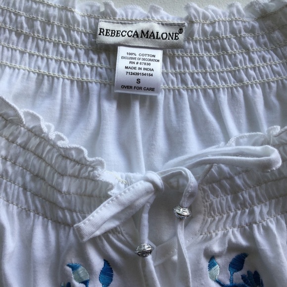 REBECCA MALONE Embroidered Top Size Small - Picture 5 of 8